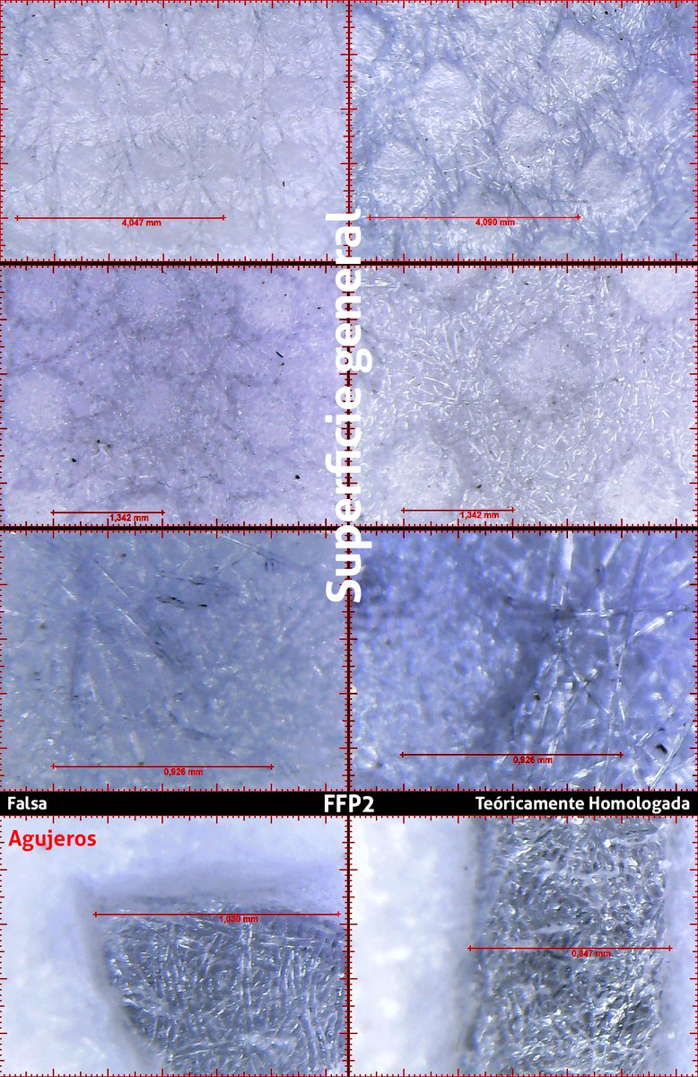 almandaba's tweet photo. @Desenmascarad0r He hecho estas fotos con un microscopio USB cutrillo, para ver si había diferencia. No sé cómo lo ves... Supuestamente una es falsa y la otra homologada. Te incluyo el código para que me digas si la "homologada" lo es ciertamente. Gracias por todo. @PabloFuente https://t.co/NtGONxctUi