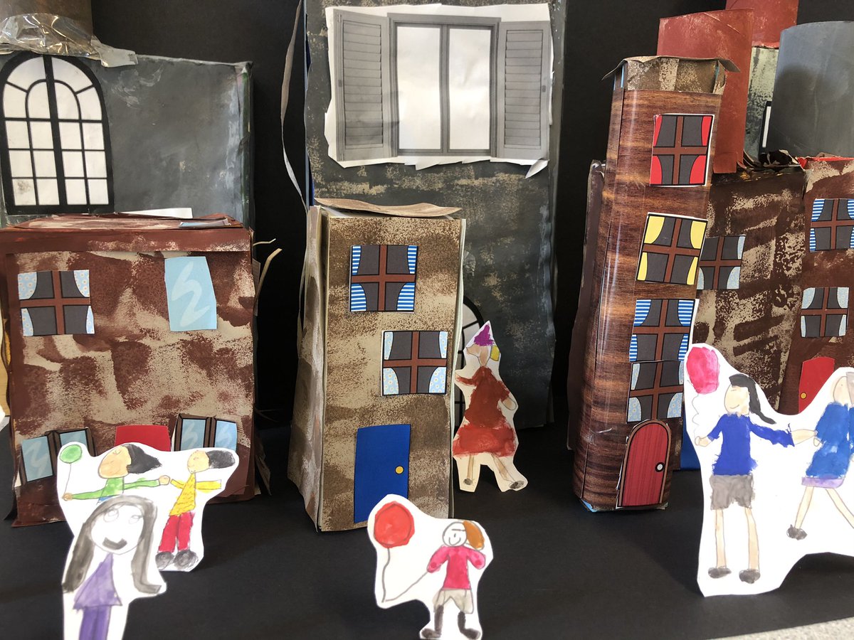 OPA_Newstead's tweet photo. Fantastic work inspired by LS Lowry from Years 1 and 2. Using watercolours, sketching, sponging and construction skills. Well done everyone. #opang #opart #lowry https://t.co/XfZ3KPdCI7