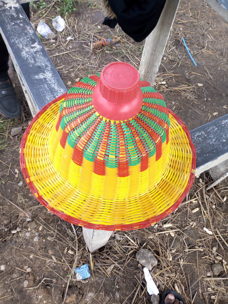 terverlim's tweet image. I encountered this 14 year old,kashater  at the polo club in Makurdi who uses empty plastic cans to make all sorts of stuff like this hat I'm wearing.

 In my opinion,he  is too talented not to be recognized by organizations, government or even individuals who have the capacity .