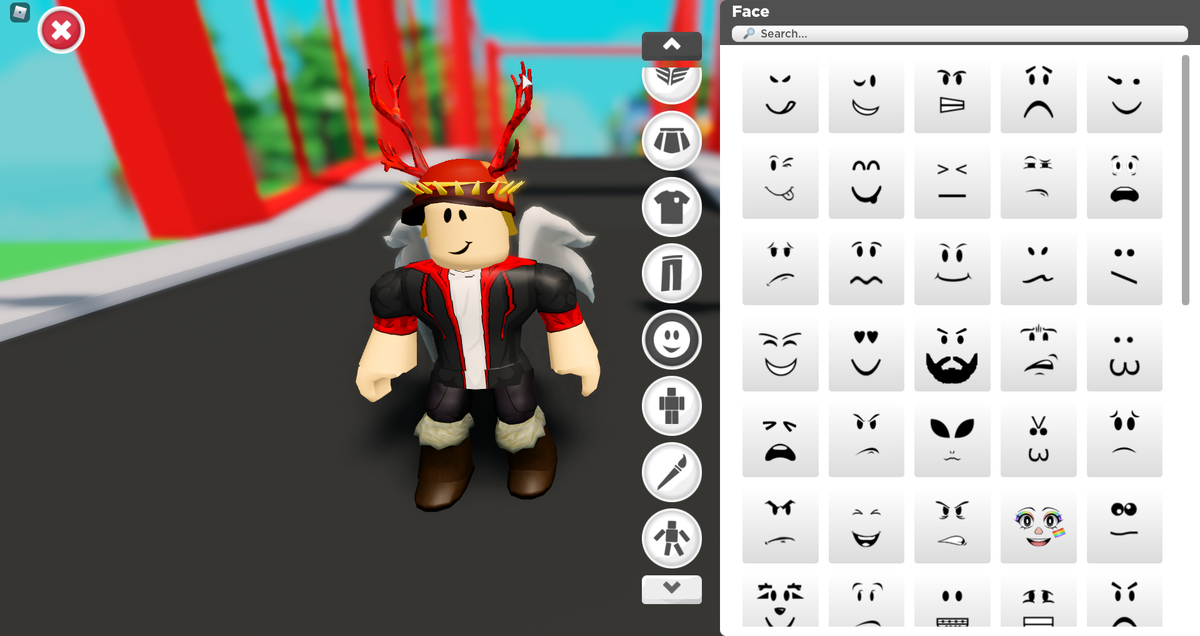 Ninjoonline On Twitter Not Sure Where To Ask But I Feel The Current Selection Of Faces Available In Paradise Island Is A Little Too Lacklustre Can Anyone Point Me In The Right - roblox character facing right