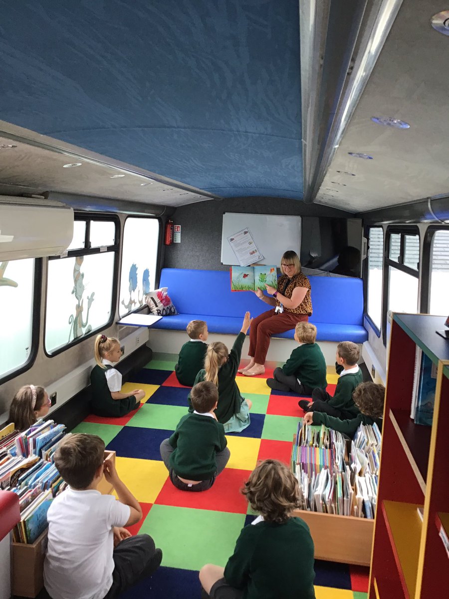 sjvblackpool's tweet photo. Today we are celebrating Reading Together Day with @readingagency MissHornby has read us a lovely story on the library bus π #SJVBubble1B π@SJVEnglishHub #ReadingTogether #readingforpleasure #SJVClass1HU #SJVClass1HA https://t.co/xjQyyD95Fn