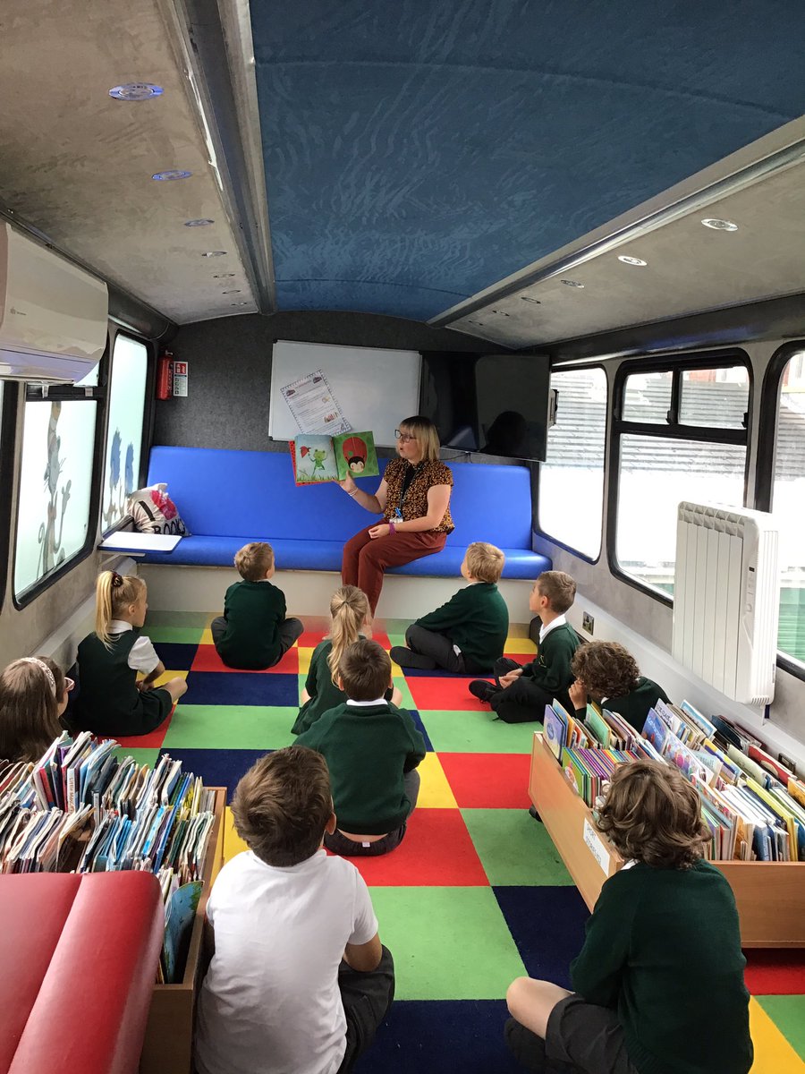 sjvblackpool's tweet photo. Today we are celebrating Reading Together Day with @readingagency MissHornby has read us a lovely story on the library bus π #SJVBubble1B π@SJVEnglishHub #ReadingTogether #readingforpleasure #SJVClass1HU #SJVClass1HA https://t.co/xjQyyD95Fn