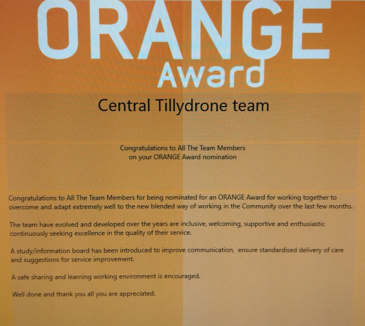 So proud to be part of the Tilly Team. #proudtobenhsg #communitynurse