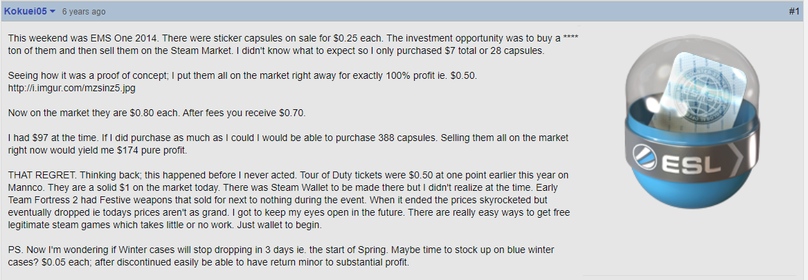 Tdm Heyzeus On Twitter This Poor Sucker Is Complaing That He Sold The 28 Kato 2014 Capsules He Bought For 50 Cents When He Could Ve Sold Them For 80 Cents A Week Later