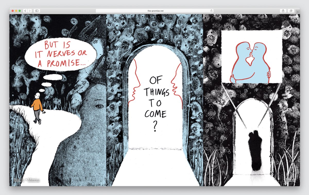 We borrowed the Mould Map 7 webcomics format to create the-promise.net a new collection of webcomics by illustration students at <a href="/FalmouthUni/">Falmouth University</a> &amp; <a href="/Auth_Practice/">MA Falmouth</a> - too many great artists to name here, see the site for more #webcomics #comics #illustration