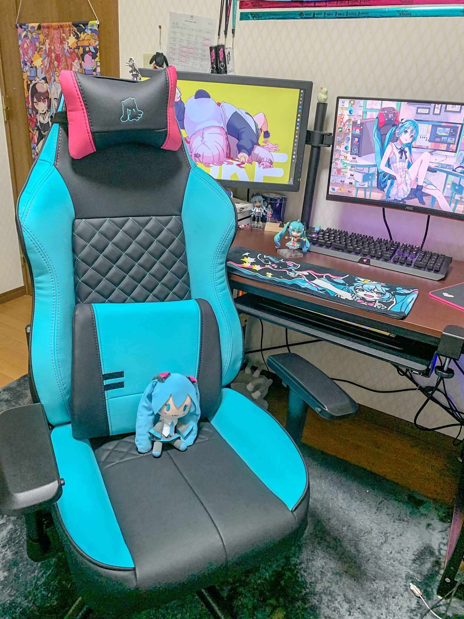 初音ミク ツクモ ゲーミングチェア animalrecord.net