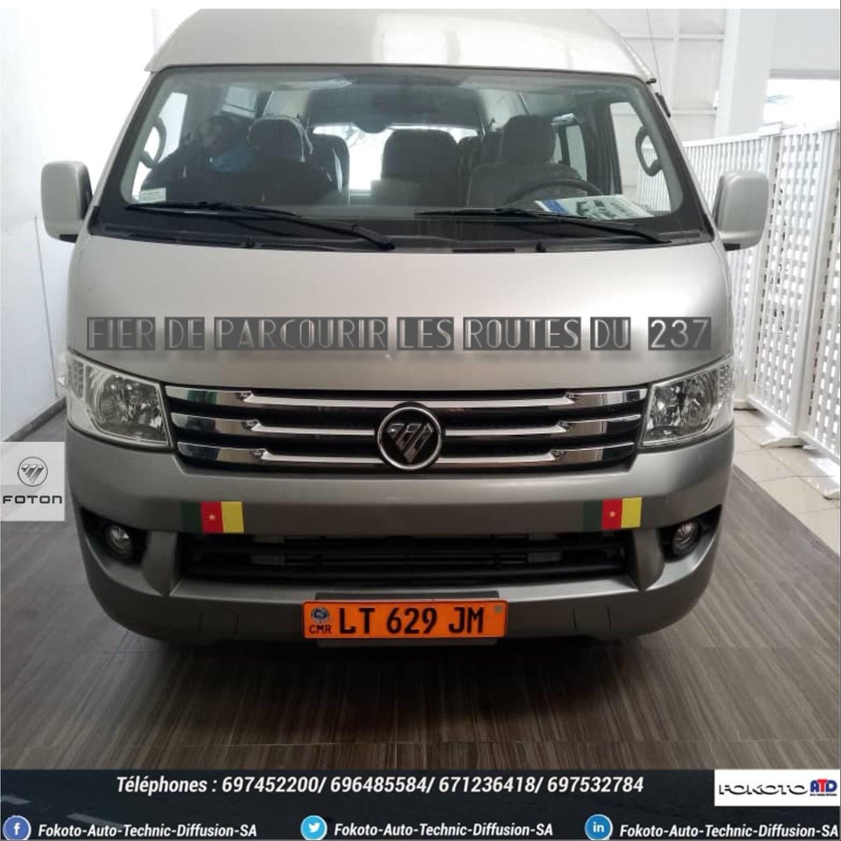 AtdFokoto's tweet photo. Qualité irréprochable featuring prix soft!!!

Exclusivement chez #FOKOTOATDSA #237 🇨🇲 !

Appelez maintenant ! 

Venez visiter nos showrooms : Douala Akwa rue Foch, &amp; Yaoundé Mbankoko JAMALI Motors.
Contacts: 697452200/ 696485584/ 671236418/ 697532784

#FOTON #BORGWARD https://t.co/LE4TuKSANI