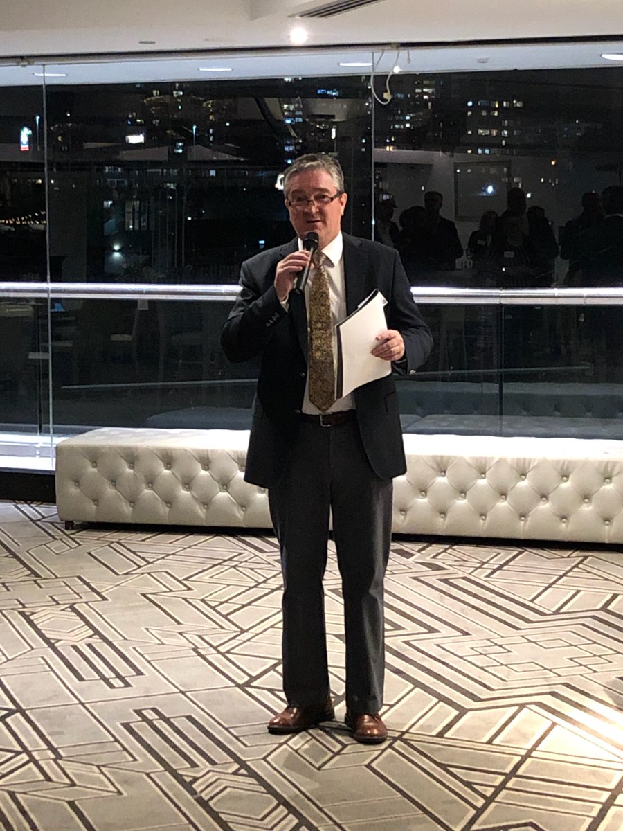 CQUniversityVC's tweet photo. Great to catch up with #CentralHighlands Mayor Kerry Hayes in #Brisbane tonight at the @CHDCorp Farm to Fine Dining event celebrating all the great produce that comes out of our Central Highlands region! @CHRCouncil #f2fd #regionalproduce https://t.co/Btndz20LZG