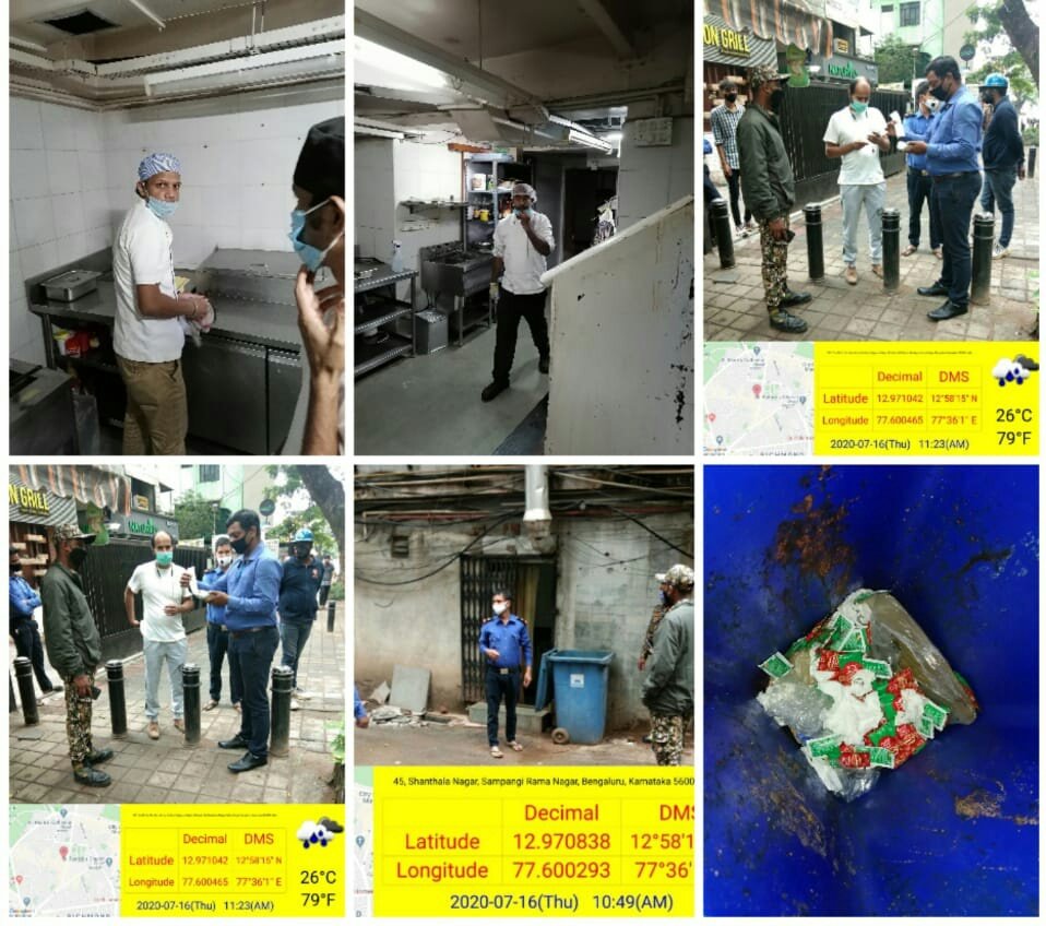 BBMPSWMSplComm's tweet photo. Marshals on patrol came across non-segregated waste left unattended &amp; fined a hotel owner Rs 5000 in East zone Ward 111 Shantalanagar.

ಶಾಂತಲಾನಗರ ವಾರ್ಡ್ 111ರ ರೆಸ್ಟೋರೆಂಟ್ ನಲ್ಲಿ ಪಾಲಿಕೆ ಅಧಿಕಾರಿಗಳು &amp; ಮಾರ್ಷಲ್ಸ್ ಗಳು ತಪಾಸಣೆ ನಡೆಸಿ, ಶುಚಿತ್ವ ಕಾಯ್ದುಕೊಳ್ಳದ ಹಿನ್ನೆಲೆಯಲ್ಲಿ ದಂಡ ವಿಧಿಸಿದ್ದಾರೆ. https://t.co/UGcPUKtNKJ
