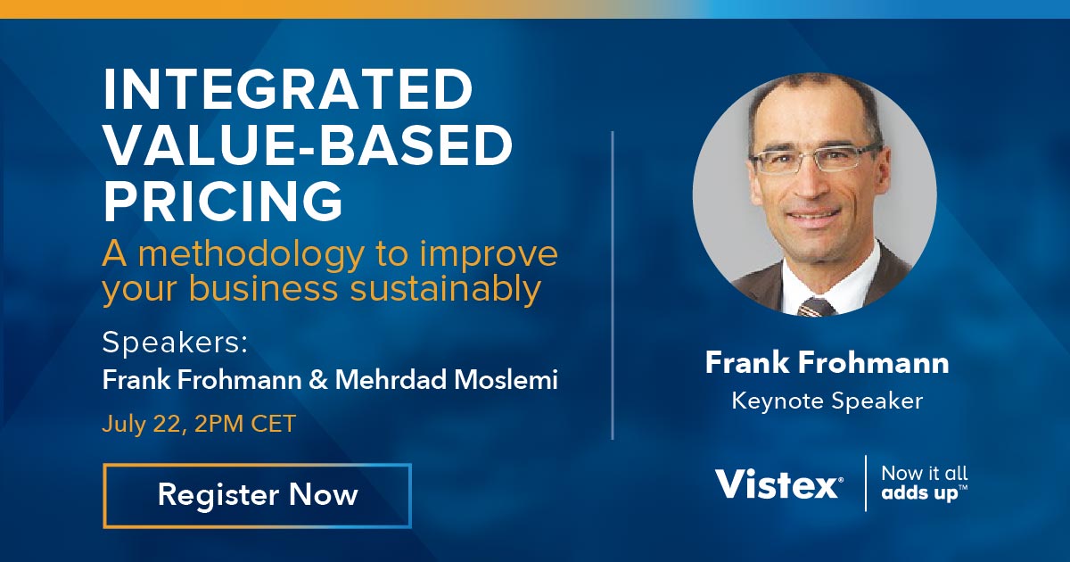Vistex_EMEA's tweet photo. The next webinar in the #pricing series will cover fundamentals and #bestpractices of value-based pricing and all sub-methodologies, including an illustration of methods used in various decision-making situations. Click here for more information: https://t.co/Xk7U4jLxVZ https://t.co/xfaHubGPtF