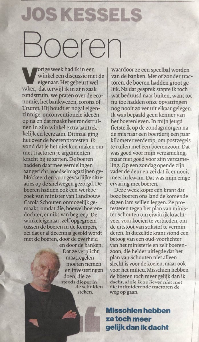 lientje1967's tweet photo. “Misschien hebben boeren meer gelijk dan ik dacht”, schrijft Jos Kessels in @ED_Regio. Als je je inderdaad iets meer verdiept in problematiek, snap je beter waar de protesten over gaan. Boeren moeten dit ook veel beter uitleggen, overigens. Maar luisterend oor is dan óók welkom https://t.co/YSqbJBtK94