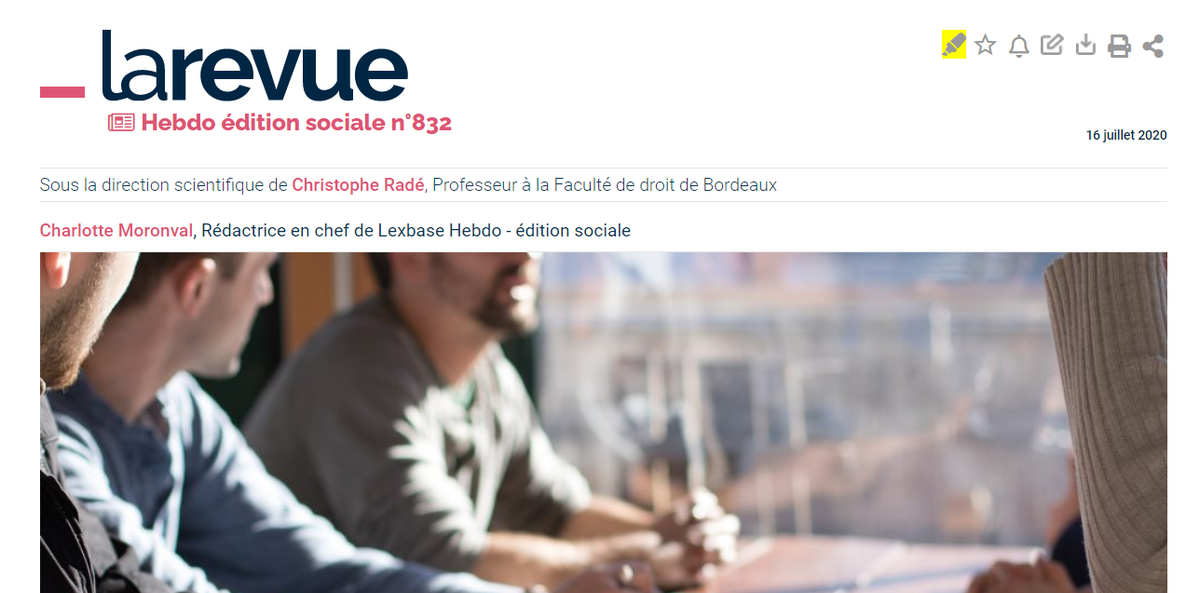 ☀ Le nouveau numéro de la revue <a href="/LexbaseSocial/">Lexbase Social</a> est en ligne sur 👉 lexbase.fr

A lire : le commentaire de <a href="/Christophe_Rade/">Christophe Radé</a> sur la position du CE sur les changements des conditions de travail des salariés protégés et le point sur le licenciement éco de <a href="/ColySofiane/">Sofiane COLY</a>