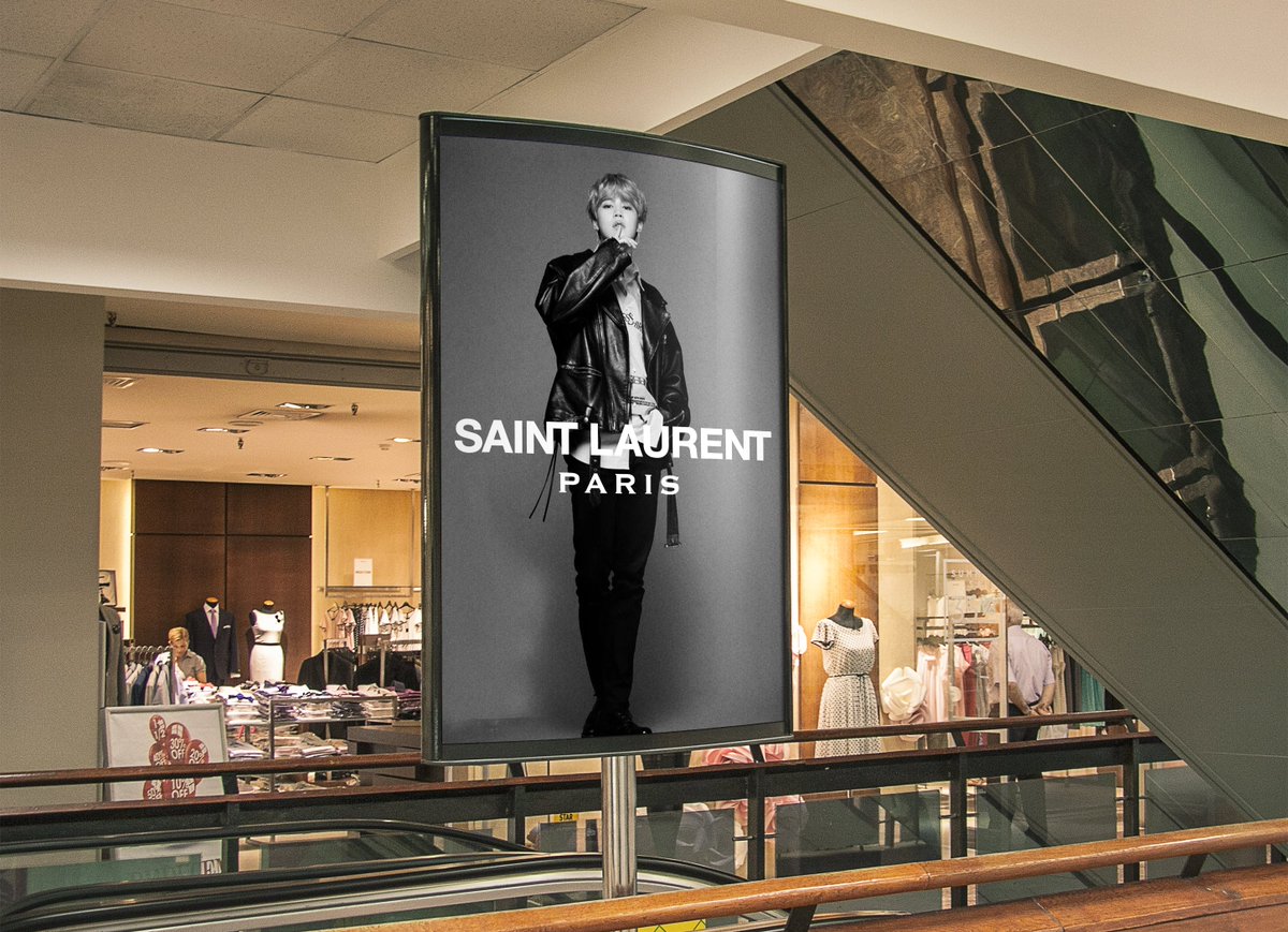 seventhelove's tweet photo. if park jimin was the model for yves saint laurent @BTS_twt https://t.co/EjUXr0IabA