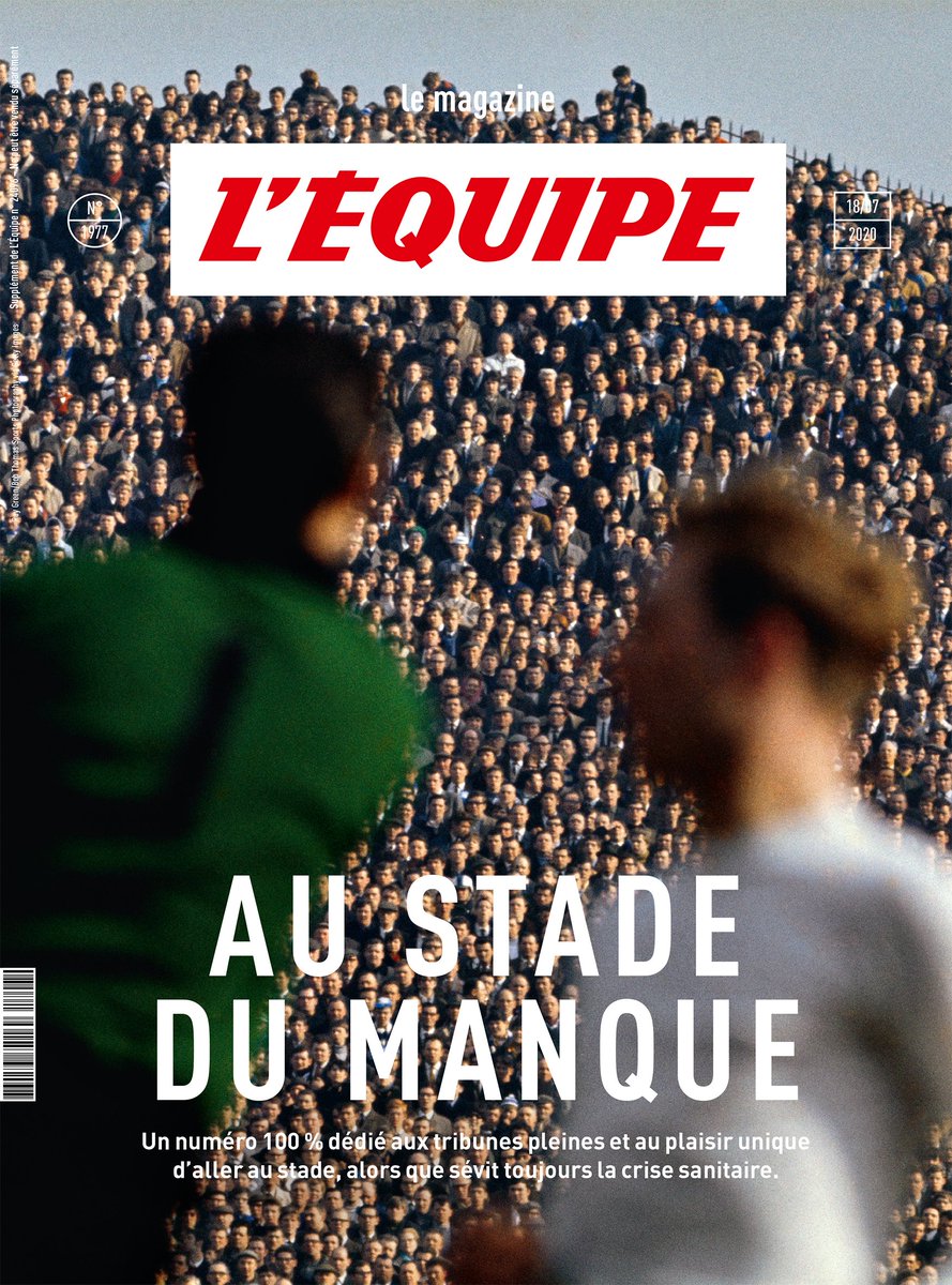 corcostegui's tweet photo. Samedi, @lemaglequipe consacre un numéro spécial aux tribunes pleines et au plaisir unique d'aller au stade, qui nous manque tant en ce moment. Un Mag plein d'histoires de gradins, de supporters fidèles et de publics qui font la différence https://t.co/cXQgdzZP4S