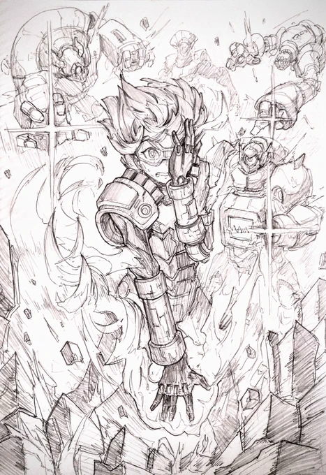 Got inspired so I decided to draw a pencil illustration in class ಠ∀ಠ )! 