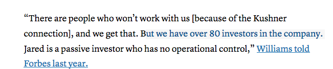 But there is a nugget here that should be mined by federal investigators. In addition to a Russian oligarch named Yuri Milner, Cadre has 80 investors. If America was serious about tackling corruption, that's where one should start.