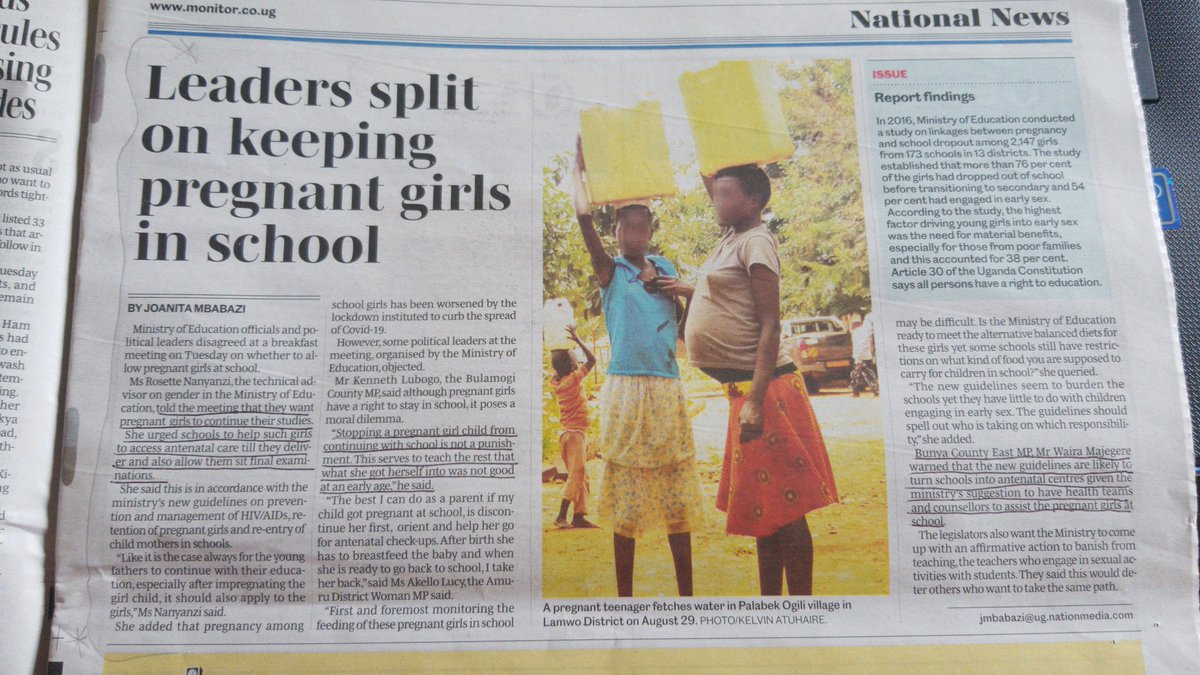 lizkalemera1's tweet photo. Time to split isn't now, we need collective action to #KeepGirlsLearning not dropping out of school. Jointly, how do we support Ministry of Education? Failure to focus and critically address this challenge harms us Ugandans at all levels @UNGEI @Educ_SportsUg @GNBU19 @AnthillEDUC https://t.co/0OSs3ITBbD