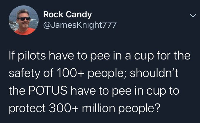 freddyatton's tweet photo. πβ#drugTESTtrump
πβ#testTRUMP4drugs
NEW CHANT
β π£ππ ππ‘ π ππ¨π£ β π£ππ ππ‘ π ππ¨π£ β π£ππ ππ‘ π ππ¨π£ β
That's for the next Protest in front of Trump White House (or anywhere else he happens 2-B).
((( #PeeInAcup )))β((( #PeeInAcup )))
https://t.co/CfcusHtzJA https://t.co/i96ZHMQH3D