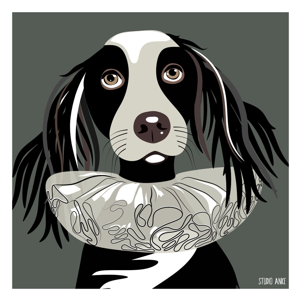 StudioAnke's tweet photo. Dog with collar illustration
#collar #dogwithclothes #doglover #cutedog #wallart
#poster #classicdutch #digitalart #digitalillustration
#dutchillustrator #vector #dogillustration #ilovedogs
#painting #drawing #graphicdesign #fashionillustration
#etsynl #etsyshop #studioanke https://t.co/A5A0Zkz8MN