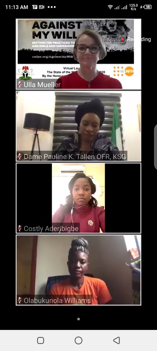 BasseyAdek's tweet photo. Our admirable Executive Director of @EVA_Nigeria was fully present and gave her goodwill message.
This shows how all hands are on deck to see that women and girls are protected. #SWop2020report has been launched @UNFPANigeria @ullamuller @KorieUNFPA #YSMANG #YSMAAD https://t.co/GZzNFCfVLV
