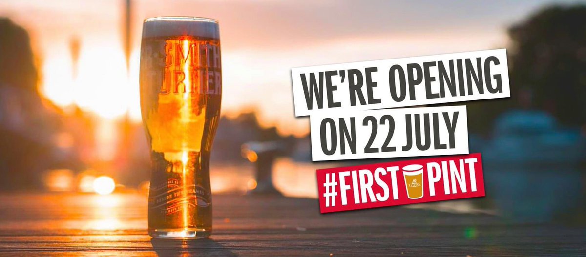 Good news! We’re delighted to announce that we are reopening our doors on 22nd July. It’s been a long time since we’ve seen you and we’ve been working hard behind the scenes to ensure a safe, clean and warm welcome #FirstPint #PubsReopening