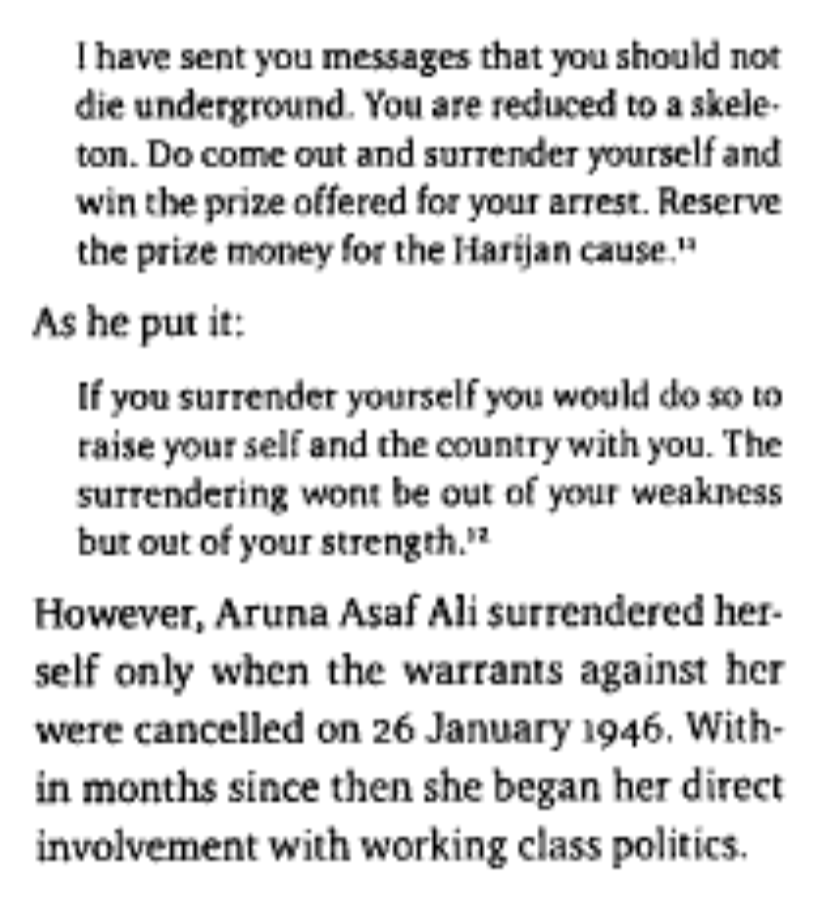 Aruna Asaf Ali has been called "the heroine of the 1942 Movement" for her brave tenacity in those times. But she wasn't. She was its hero. An award of Rs 5000 was announced for her. Upon hearing she had fallen seriously ill, Gandhi wrote to her. Here are excerpts, & her response.