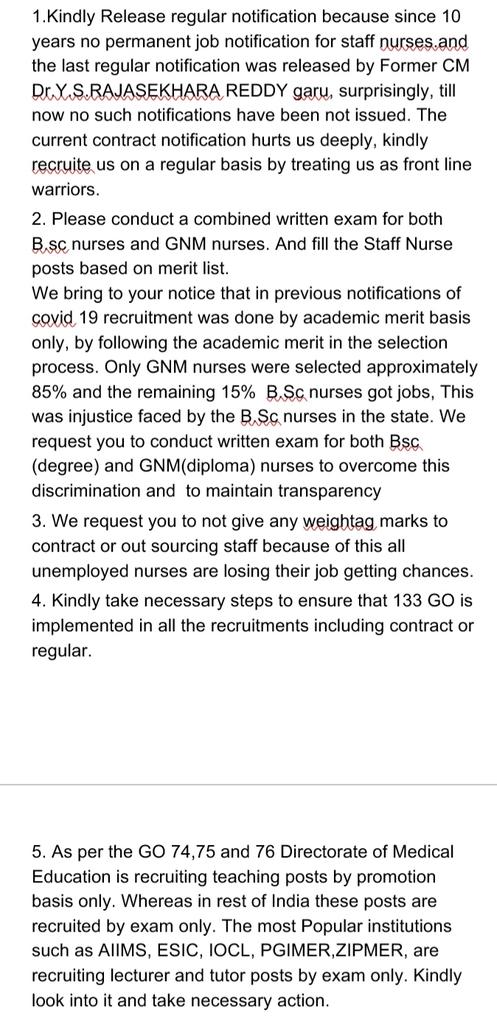DEAR CM SIR WE URGE🙏 YOU FOR NURSES PERMANENT NOTIFICATION
<a href="/ysjagan/">YS Jagan Mohan Reddy</a> 
<a href="/AndhraPradeshCM/">CMO Andhra Pradesh</a> 
<a href="/IPR_AP/">I & PR Andhra Pradesh</a> 
<a href="/YSRCParty/">YSR Congress Party</a> 
@YSRCPDMO 
<a href="/VSReddy_MP/">Vijayasai Reddy V</a> 
<a href="/perni_nani/">Perni Nani</a> 
<a href="/BotchaBSN/">Botcha Satyanarayana</a> 
<a href="/DharmanaDPR/">Dharmana Prasada Rao</a> 
<a href="/IamKodaliNani/">Kodali Nani</a> 
@MekapatiGoutham 
<a href="/IamBuggana/">BUGGANA HANUMANTH REDDY</a> 
<a href="/peddireddyysrcp/">Peddireddy Ramachandra Reddy</a> 
<a href="/SucharitaYSRCP/">Mekathoti Sucharitha</a>
<a href="/GummanurJayaram/">Gummanur Jayaram</a>