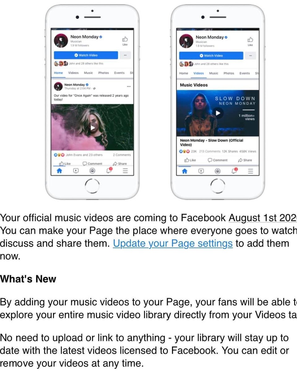 lsaprodafrika's tweet photo. Dès le 1er août, les artistes pourront publier des clips vidéos sur leurs pages officielles. Ces vidéos seront mises en ligne sous licence et monétisées au même titre que YouTube .

Une bonne nouvelle pour nos artistes !?? 

#Facebook #lsaprodafrika https://t.co/lpXCv5MNhK