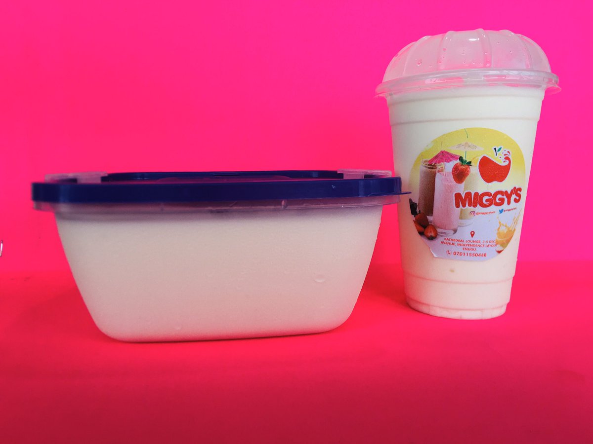 MiggysPlace's tweet photo. Good morning, Enugu!

You can now order your favorite yogurt in two different sizes!

We have the one liter tub for ₦2200 and the 50cl cup for ₦1200.

Call us or DM to order! https://t.co/wQM2bv6hHW