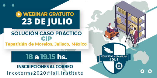 ESNIMaster's tweet photo. Webinar gratuito 23 de julio de 18 a 19.15 horas en España. Abierto para todos los países. En este webinar veremos la aplicación del Incoterms CIP versión 2020 a través de un caso práctico publicado en Linkedin .
Inscripciones al correo incoterms2020@isli.isntitute https://t.co/JvgQYpjPTO