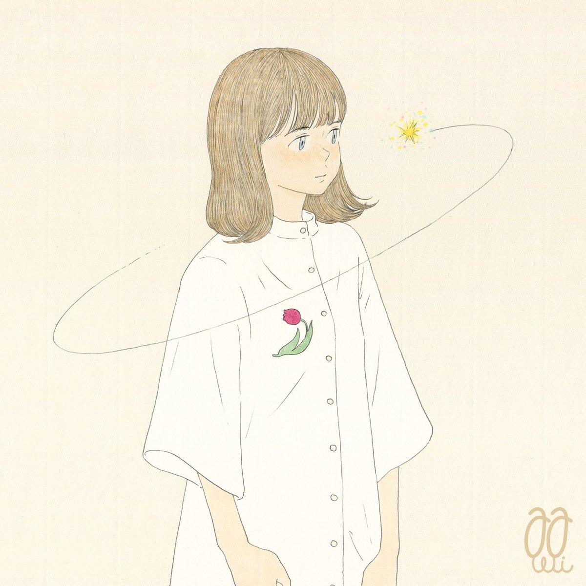 「イラスト : 迷って悩んで時々笑う。 」|あわいのイラスト