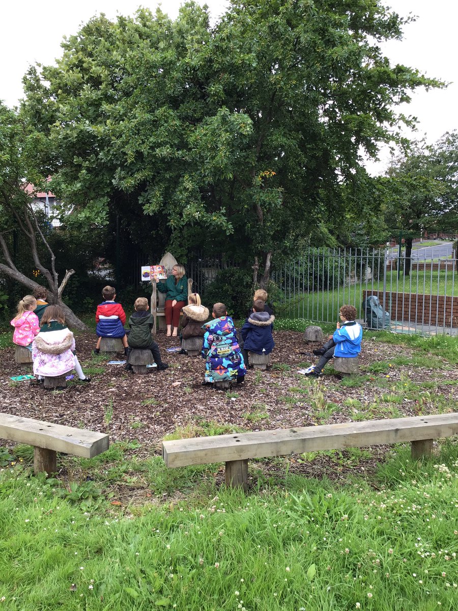 sjvblackpool's tweet photo. Today we are celebrating Reading Together Day with @readingagency MissHornby has read us another lovely story this time in our outdoor story area #SJVBubble1B π@SJVEnglishHub #ReadingTogether #readingforpleasure #SJVClass1HU #SJVClass1HA https://t.co/sDGXGqx7p5
