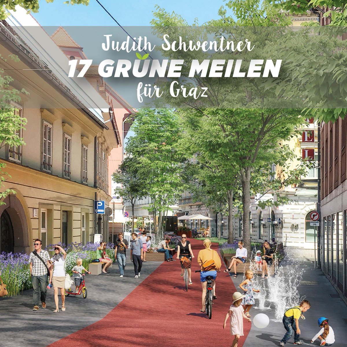 skrautwaschl's tweet photo. Wir wollen #Graz grüner und klimafreundlicher machen. 🌳 Grüne Meilen bedeuten mehr Bäume, Bänke, Wasser &amp; WLAN. Unterschreibe jetzt die Petition von @JSchwentner auf https://t.co/huNMg5pFm3. 
#gruenemeilen @grazergruene https://t.co/dN9zy7a99S