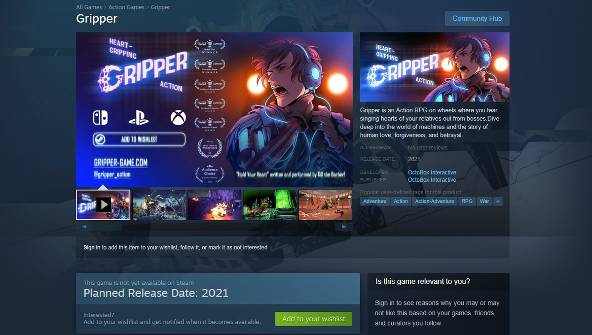 Gripper_action's tweet photo. We've got great news — we've published the #Gripper page on #Steam! Come visit, add a game to your #wishlist, and share with friends!

Welcome: https://t.co/7KOSpZEjCS

#indiedev  #indiegame  #IndieGameDev #gamedev  #gaming #UE4 https://t.co/1SvZLPmpts