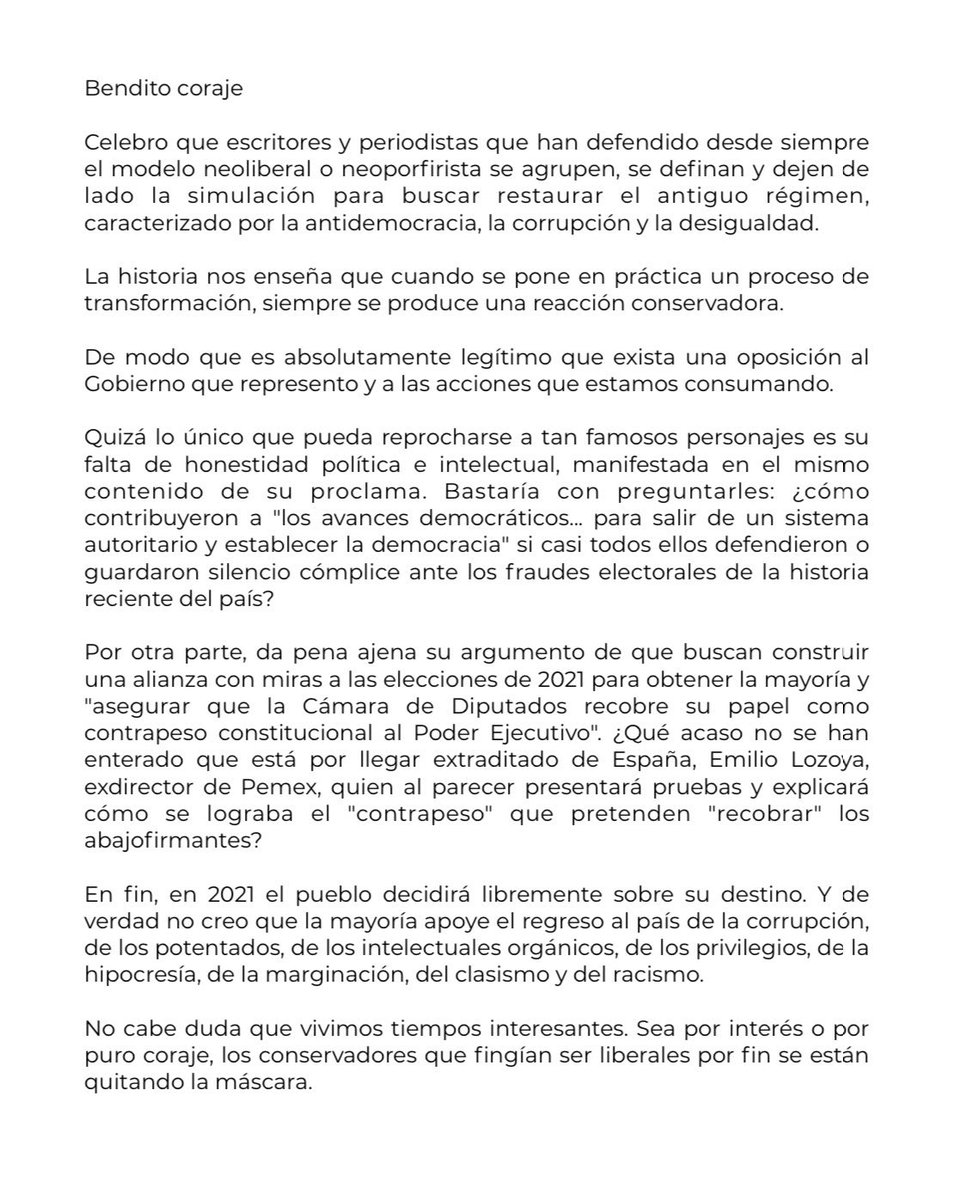 JTrianaT's tweet photo. El presidente mordió el anzuelo, estalló en rabia por el escrito de ayer donde varios académicos y periodistas demandan un frente opositor. 

@lopezobrador_ se dio tiempo para escribir una carta de respuesta donde vacía su ira y sus frustraciones.

Un niño haciendo rabieta. https://t.co/3NqtifUeVR