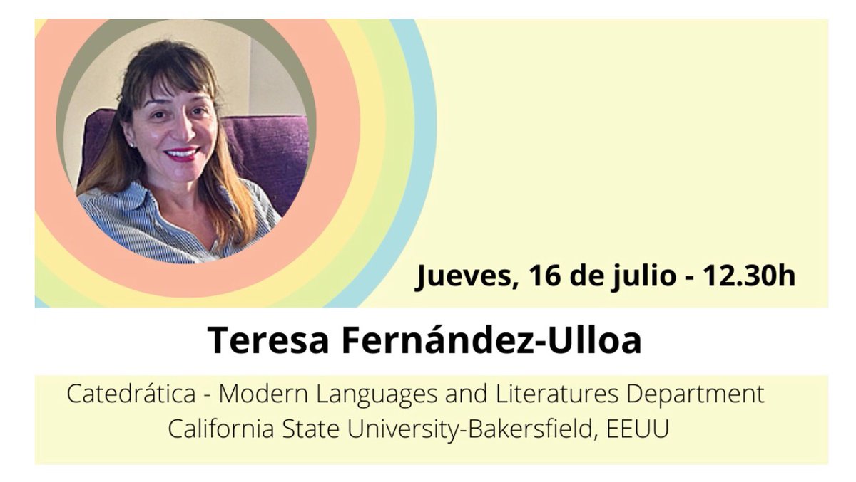 CICELI_UV's tweet photo. No os perdáis la conferencia: Maestras en la literatura. En homenaje a Josefina Aldecoa.

Don’t miss the presentation: Female teachers in literature. In tribute to Josefina Aldecoa.
#ciceli2020 https://t.co/GRl0T7rwvP