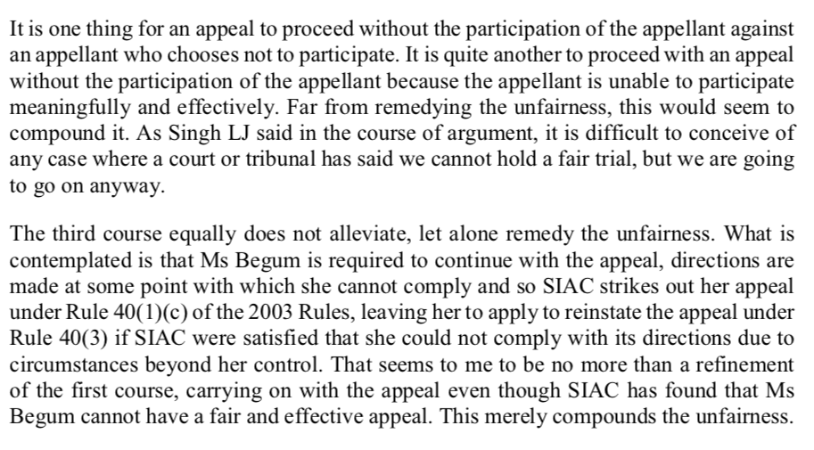 The Court was, it's fair to say, distinctly underwhelmed by options (i) and (iii). Either option would compound the unfairness. (§113 - 114)