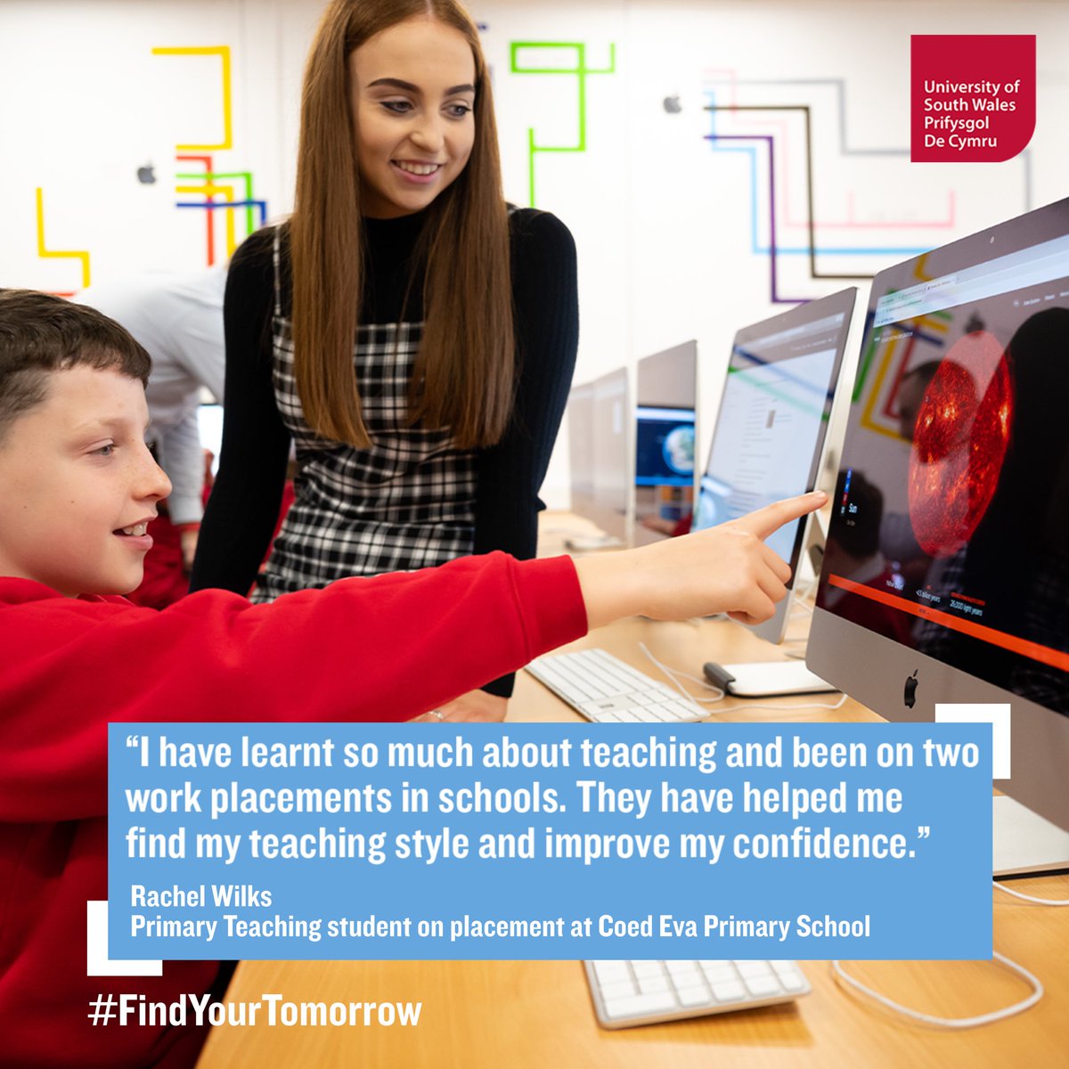 DavidgeSmithL's tweet photo. Here are some of our third year students talking about their experiences on @BAPrimaryUSW! 

We offer both English and Welsh medium courses - to find out more go to https://t.co/YZnTpJLr65

Start your future today! 

#usw @TeachingWales @UniSouthWales https://t.co/Nb50EcABUH