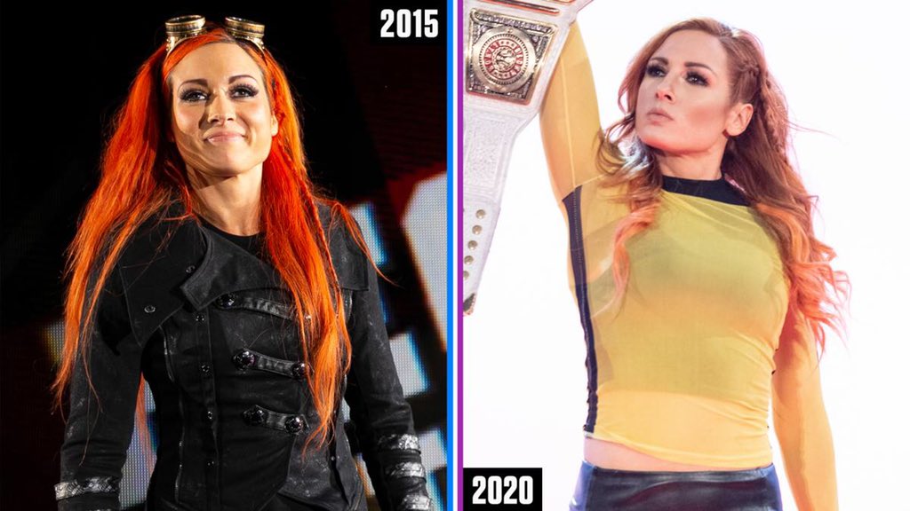WWEIndia's tweet photo. #TBT with these epic photos of @WWE Superstars in the #WomensEvolution THEN &amp; NOW! 

https://t.co/Lj677VoP5V https://t.co/ZccLQrwumE