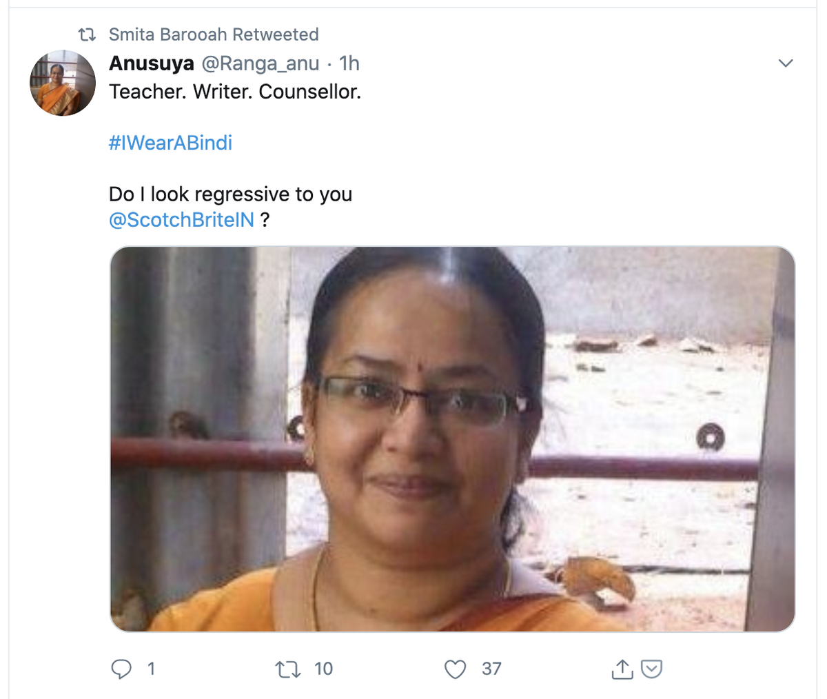 beastoftraal's tweet photo. What have they turned this into, for a brand that simply said they would remove the image of a woman from their logo, like they have done rest of the world?! This after I clearly explained to @smitabarooah the focus is woman-in-logo, not Bindi! https://t.co/QZiyWjHK4f