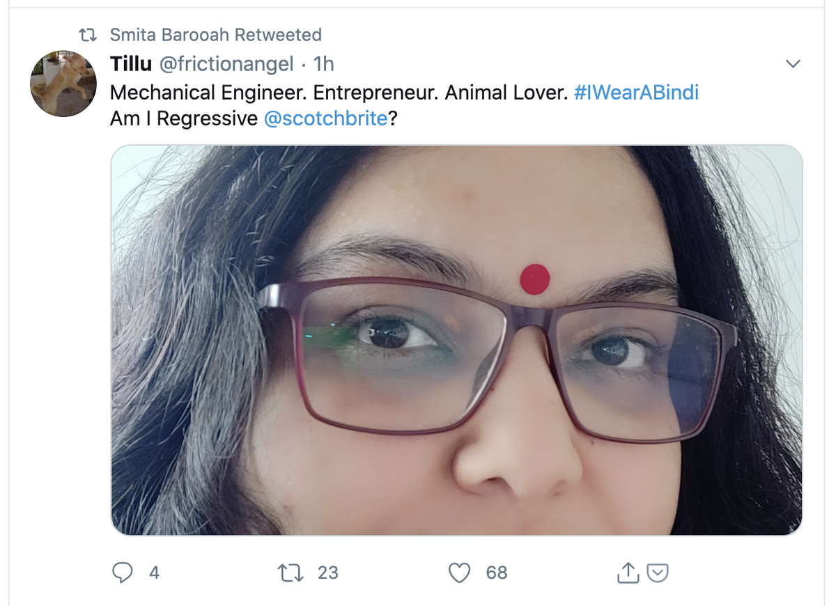 beastoftraal's tweet photo. What have they turned this into, for a brand that simply said they would remove the image of a woman from their logo, like they have done rest of the world?! This after I clearly explained to @smitabarooah the focus is woman-in-logo, not Bindi! https://t.co/QZiyWjHK4f