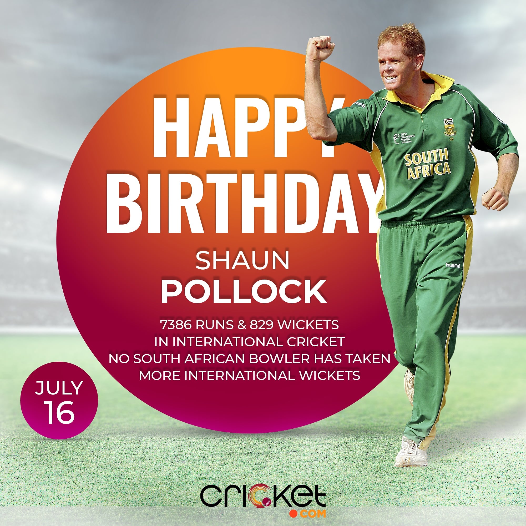 Happy Birthday to one of South Africa\s all-time greats. Shaun Pollock turns 47 today    