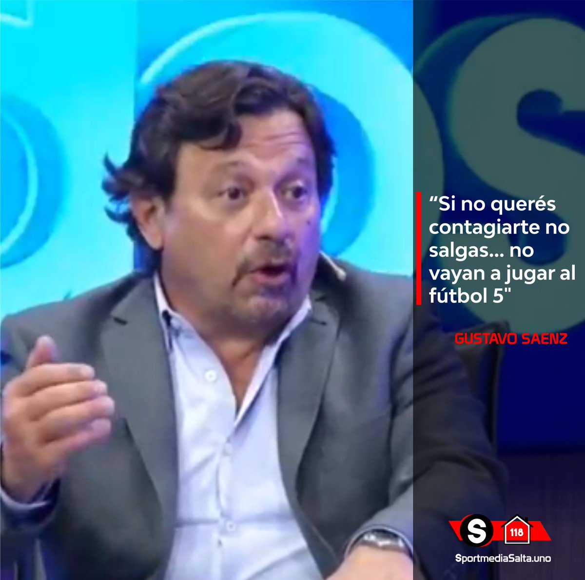GUSTAVO SAENZ SE MOLESTÓ CON LOS QUE NO SE CUIDAN 

* El gobernador dijo que no obliga a nadie a que salga de casa... "El Estado no es la vacuna… la vacuna es uno mismo».
* «Hay irresponsables que no cuidan su vida y no cuidan la vida de los otros»

sportmediasalta.uno/gustavo-saenz-…