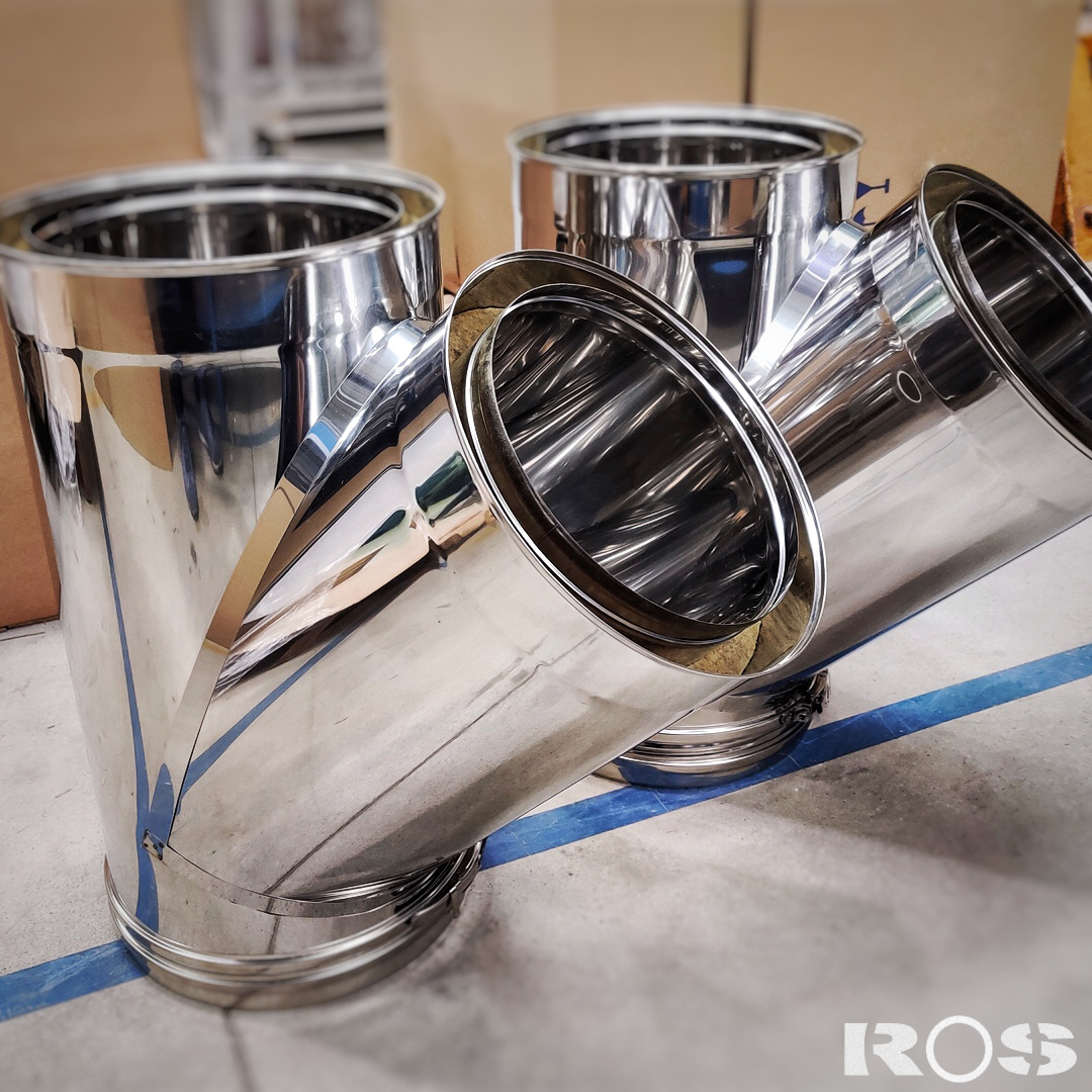 rostubos's tweet photo. Tes de Doble Pared, con aislamiento intermedio de lana de roca, para la evacuación de humos 🔥 / Double Wall "T" pieces, with intermediate rock wool insulation, for fumes evacuation 🔥
#roschimneys #rosgroup #steelwork #chimneypipes #fluepipe #instaindustrial https://t.co/H5TsFirxP7