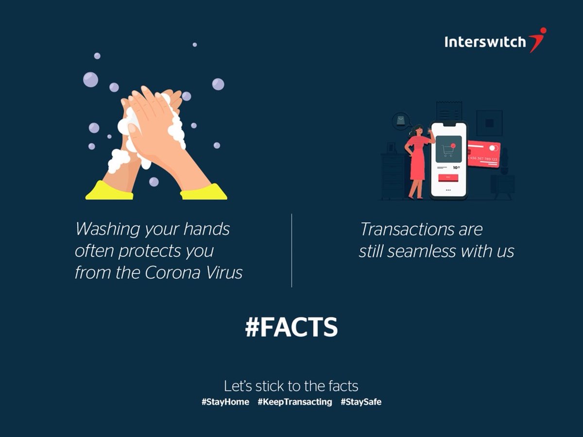 ayemojubar's tweet photo. #StickToTheFacts #Interswitch #NoDisruption #StillSwitching #StayHome #StaySafe #KeepTransacting @InterswitchGRP https://t.co/tsLK0AmLgA