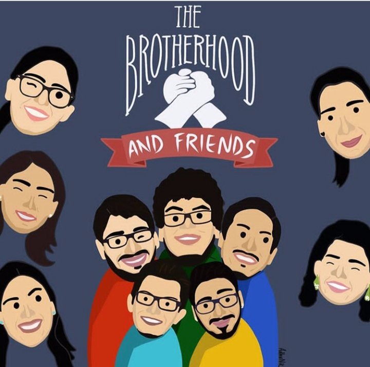AdhuNik__'s tweet photo. ~The Brotherhood And friends! ~
Caricature by @AdhuNik__
Get your unique fun filled caricature NOW! Be it:
👉🏻 Your friend's Anniversary 👩‍❤️‍👨
👉🏻 Your cute pet's Birthday 🐶
👉🏻 Any special occasion! 😍
Make sure you enjoy giving the Best Gift Ever! 
Dm for more. https://t.co/dSSAcSRMBe