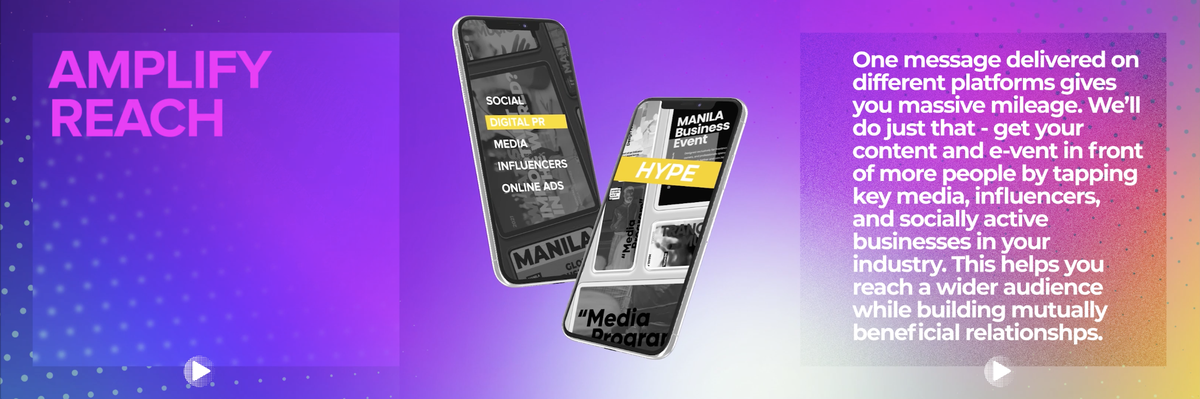 IndigitalPh's tweet photo. InDigital Service: HYPE
Let’s put your brand & your message in front of your audiences in the most e-ffective, cost-e-fficient, & e-ngaging way. Fully integrated campaigns + a diverse mix of platform reach is a tailored service we offer to each client, big or small. #InDigitalPH https://t.co/k1i5Z7BC9k
