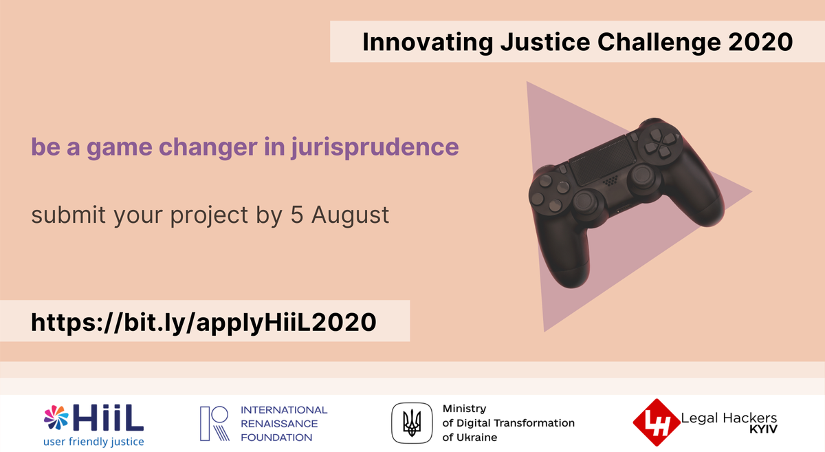 kyivlegalhack's tweet photo. Need help growing your justice innovation into an impactful business?
Submit your project by 5 August 2020 https://t.co/DzsJ9ODIRc
Find more information: https://t.co/BX3dFijMAf
@InnoJustice @LegalHackers
#hiil #legalinnovations #legaltech #hackthelaw #legalhackers https://t.co/FeCw0fuiUL