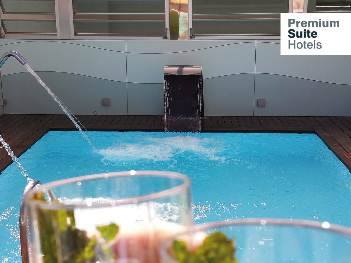 PSHotels's tweet photo. 💦Dive into the Summer💦 Those of you who would take a dip in this pool now, please raise your hands!
 
The #AkoSuite pool and solarium are now open so that our guests can cool off and fully enjoy their holidays.

Visit us! Book at https://t.co/m6QMpmfU8q https://t.co/4sEwNYzB60
