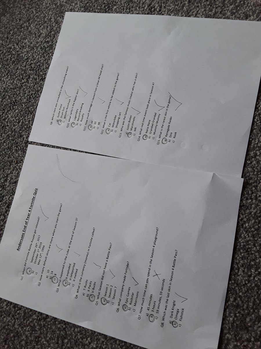ABradle61294356's tweet photo. @StAnthony3_4S today we has a last day of school theme and played Fortnite games Mum made at home
Thank you for a very fun and my favourite year at school so far Mr Martin. From Anderson https://t.co/quzOa90sSp